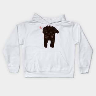 Black Poodle Mix Kids Hoodie